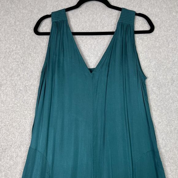 Anthropologie Teal Juniper Sleeveless Wide Leg Jumpsuit Size Medium - Picture 4 of 12